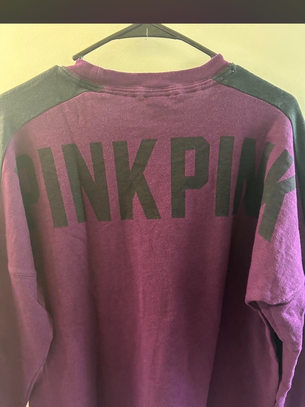 Victoria's Secret PINK Crewneck Sweatshirt in Plum and Black
